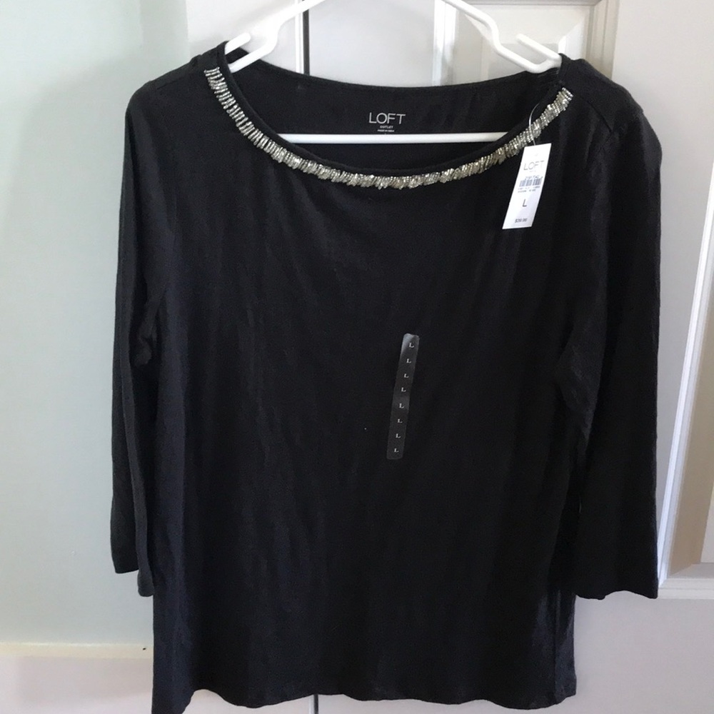 NWT Loft 3/4 sleeve Tee Large